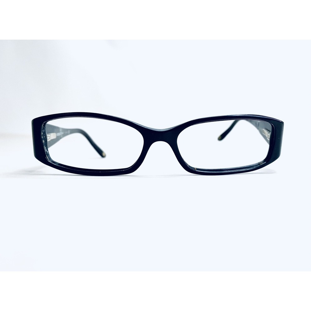 Versace Black Rectangular Glasses Wide Studded Temple Italy MOD3091 51 15 135